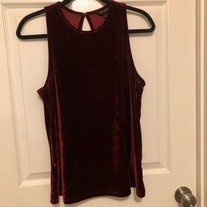 Banana Republic Burgundy Velvet Tank Top